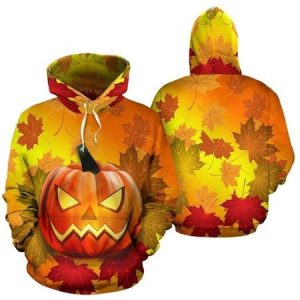 Halloween Pumpkin All Over Print 3D Hoodie Costume As Gift For Halloween Holidays