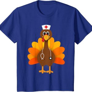Happy Thanksgiving T shirt For Nurse Funny Turkey Gifts Tees