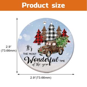 It is the wonderful time of the year Christmas Ornament Circle