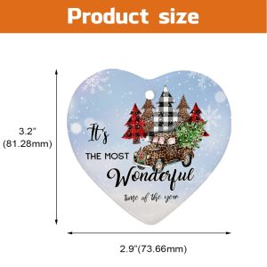 It is the wonderful time of the year Christmas Ornament Heart