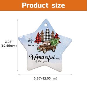 It is the wonderful time of the year Christmas Ornament Star