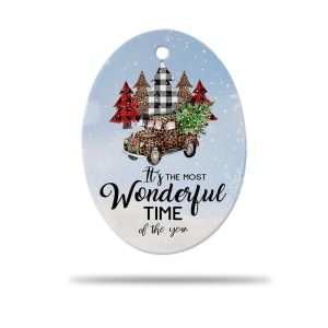It is the wonderful time of the year Christmas Oval Ornament