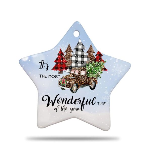 The wonderful time of the year, Ornament Gift On Christmas Holiday