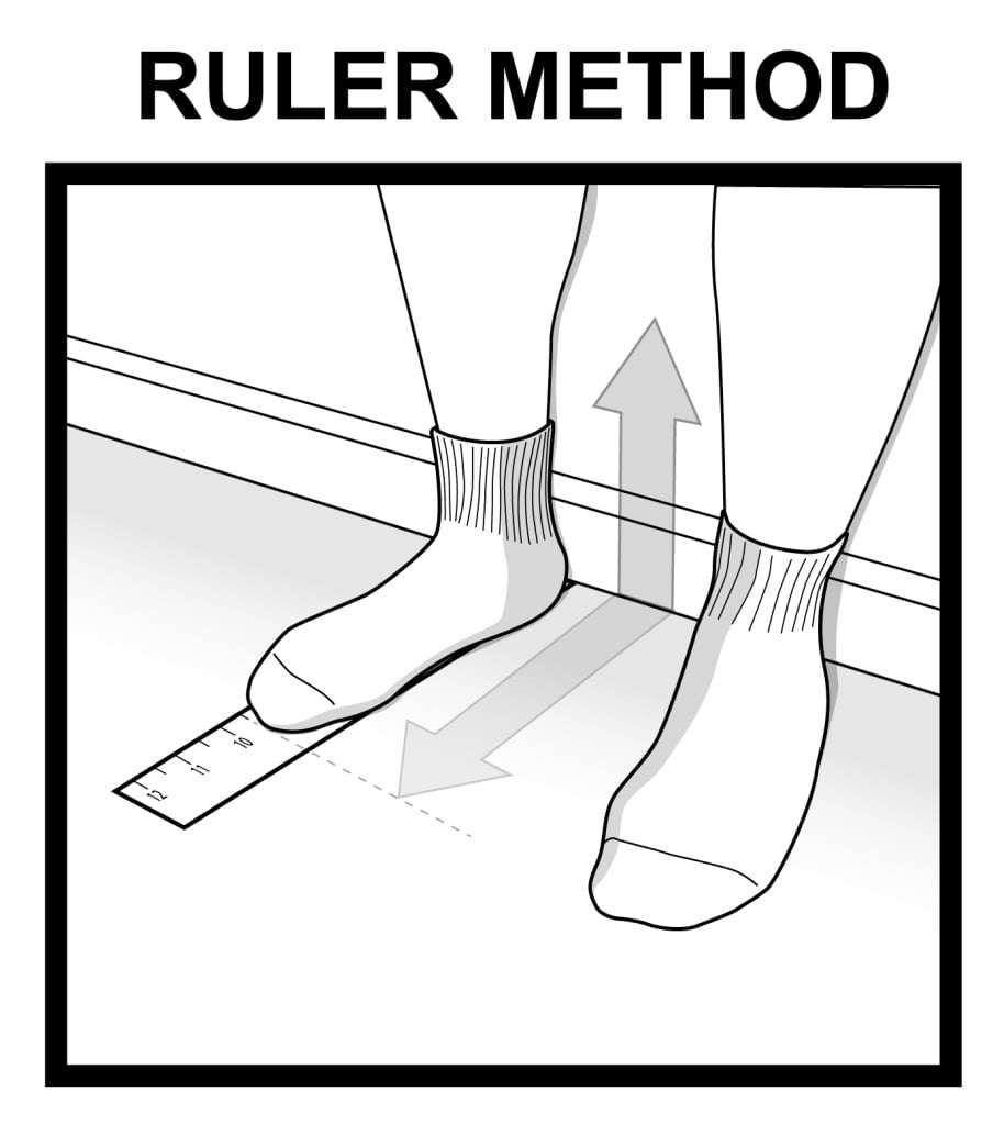 Ruler Method To Determine Your Shoe