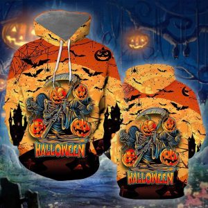 Pumpkin Carving Halloween 3D Hoodie All Over Printed, Halloween Costume Gift
